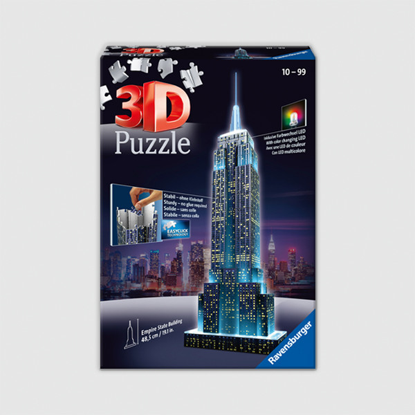 R125661_3D 퍼즐: 엠파이어 스테이트 빌딩 LED_216피스 상품 이미지