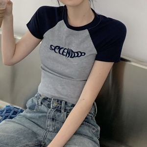 [CC594] LK-T023 / 여성 크롭 티셔츠