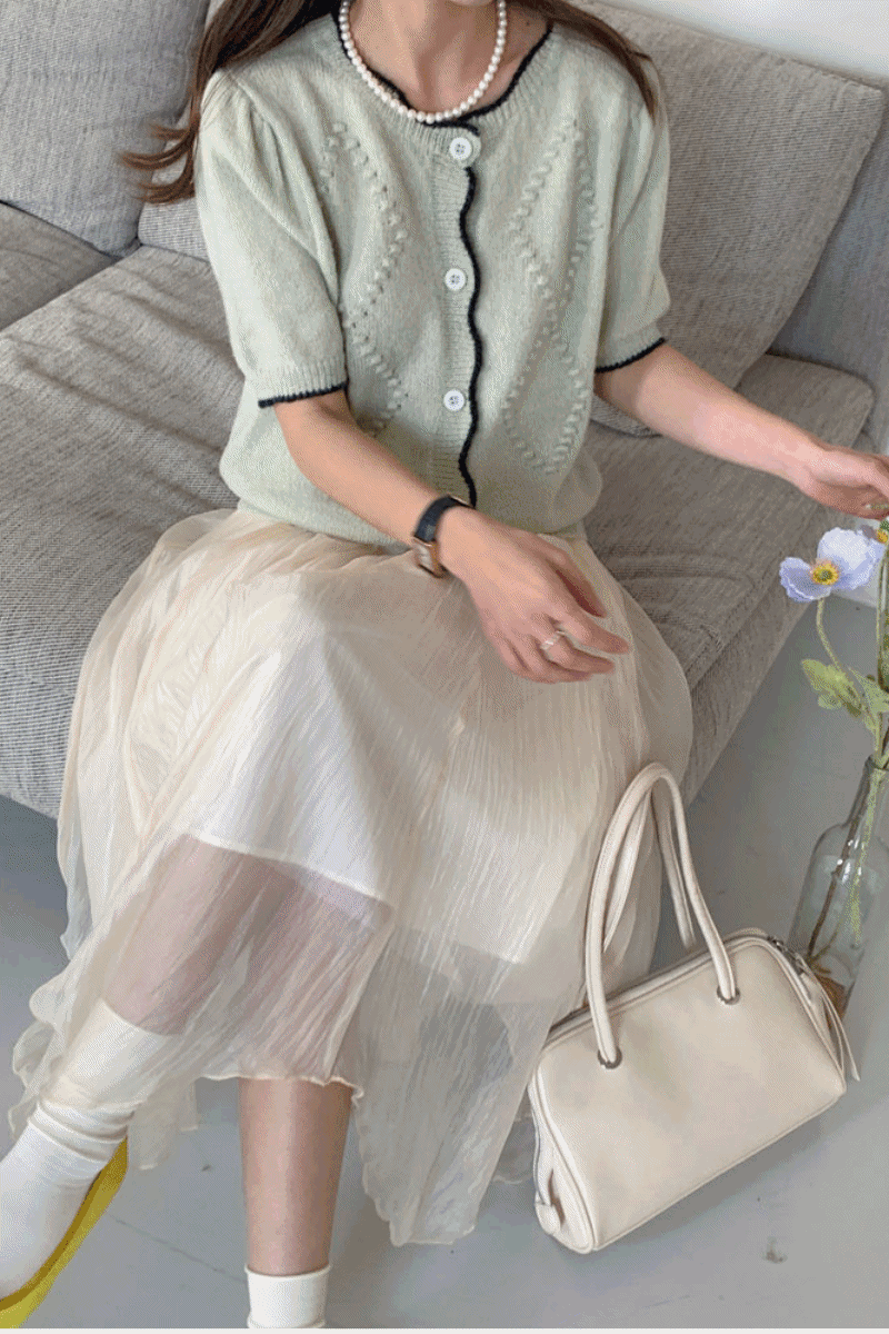마인 하객룩 벚꽃룩 샤스커트 (3colors)