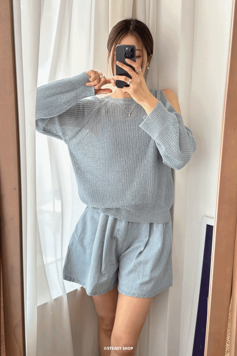 🏖️시즌오프특가 + 무료배송🏖️ [당일출고] 로하 원오프숄더 니트 (5colors)