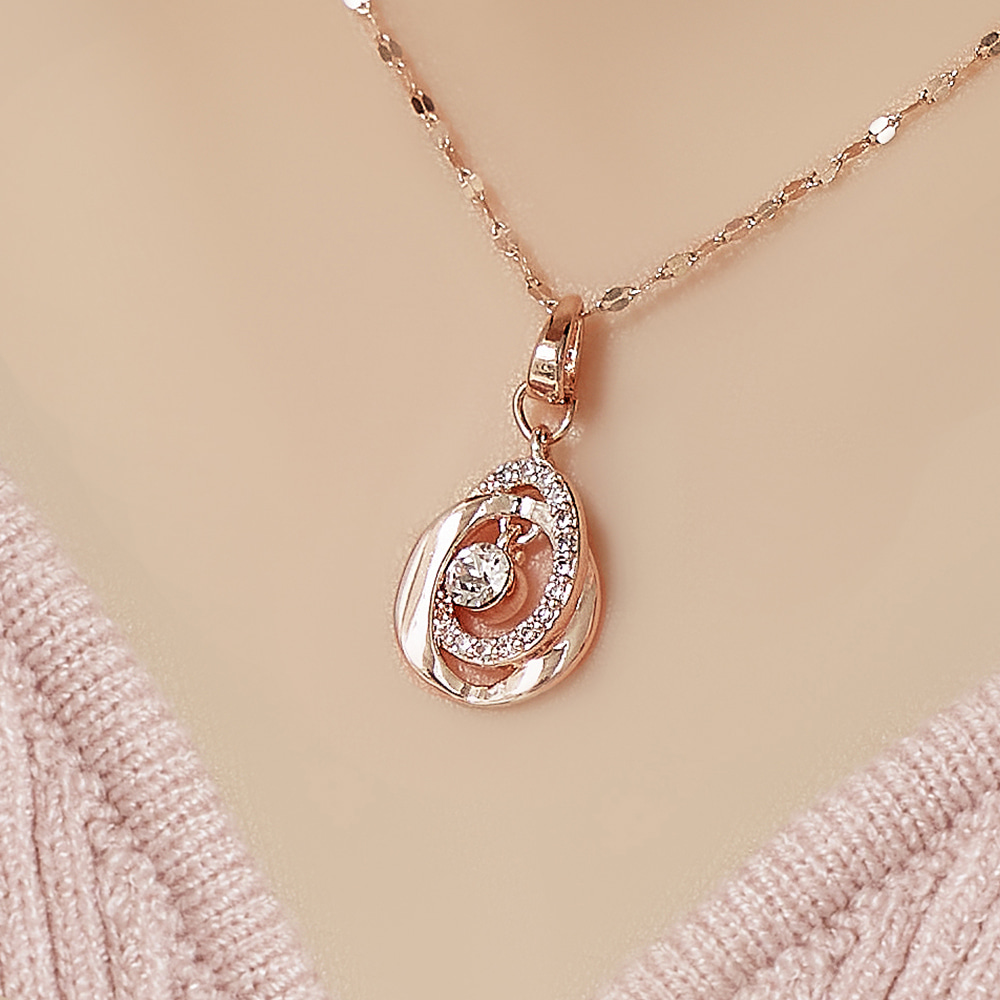 Juri.ette ネックレス 18K 스와로브스키 크리스탈 비앙카 14K 18K 스와로브스키 크리스탈 비앙카 목걸이 [당일출고] - 주리에떼