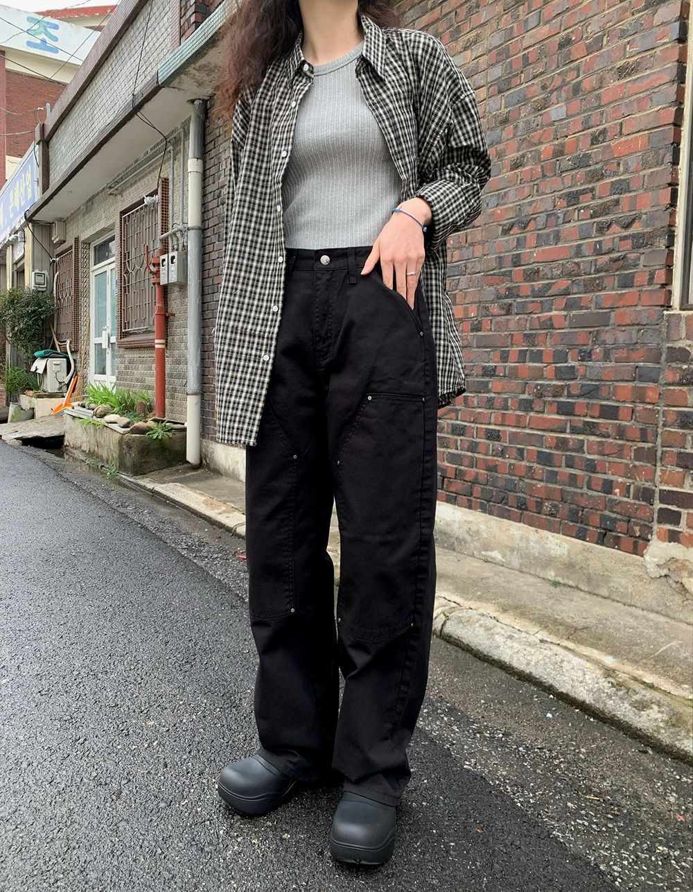 ハイウエストワイドコットンパンツ | ファッション通販サイト NUGU