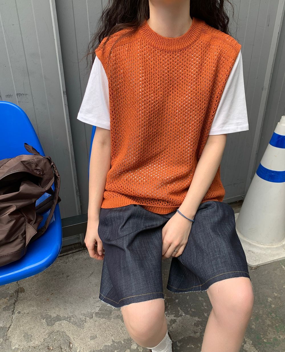 h.naoto h.b roots ダメージ加工 ニットベスト SENSE OF PLACE｜シアーメッシュニットベスト | Rakuten Fashion