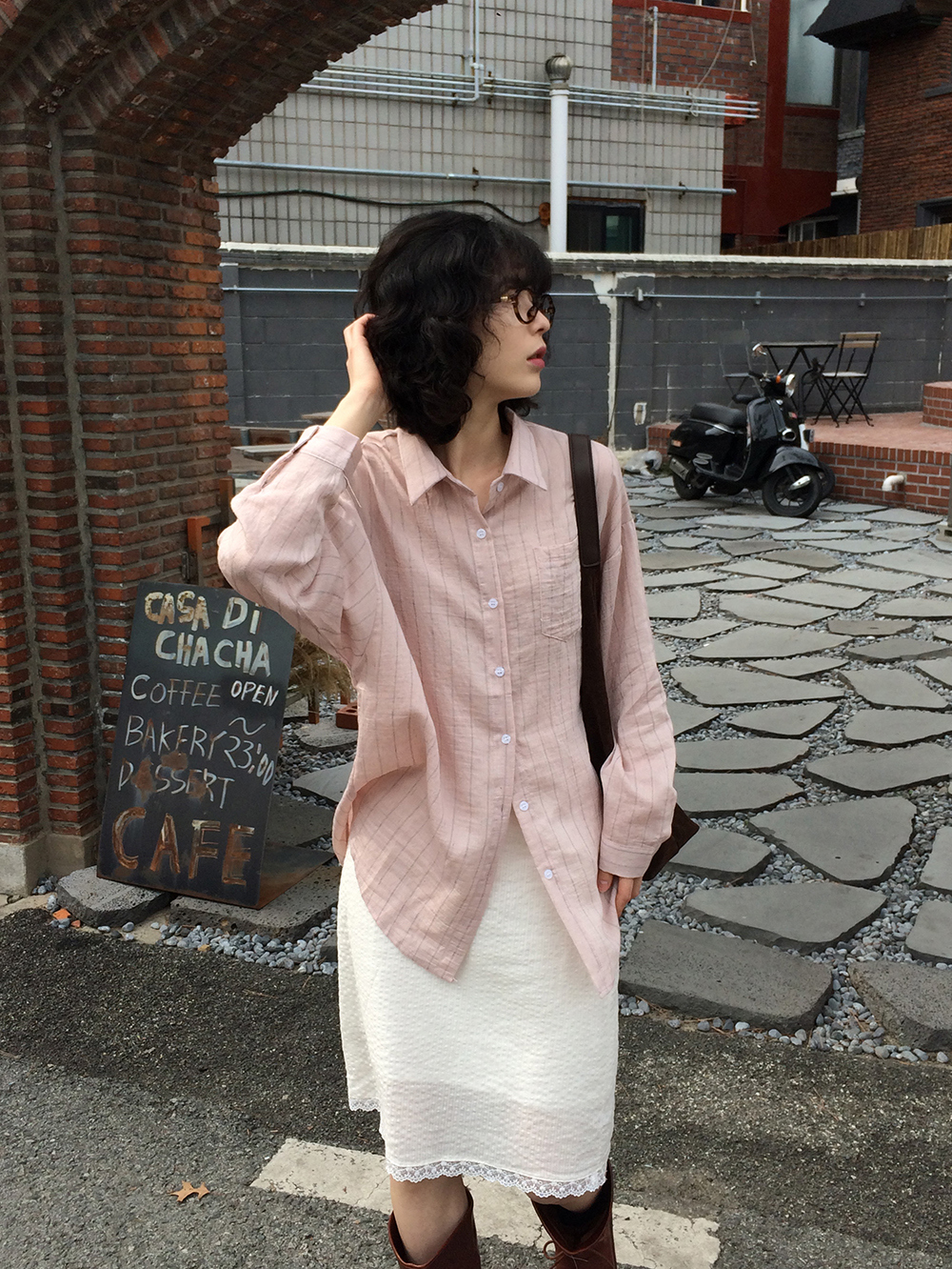 치마 모델 착용 이미지-S2L17