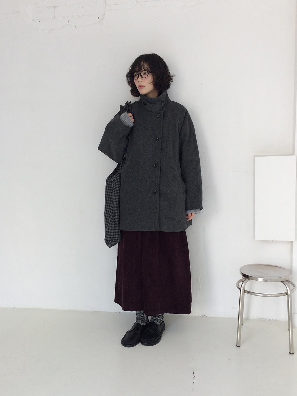 코트 모델 착용 이미지-S1L31