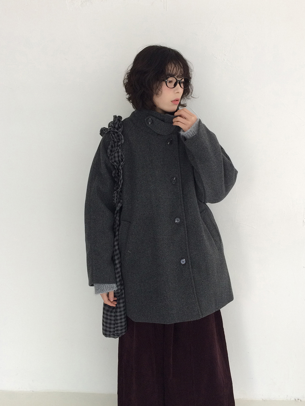 코트 모델 착용 이미지-S1L36