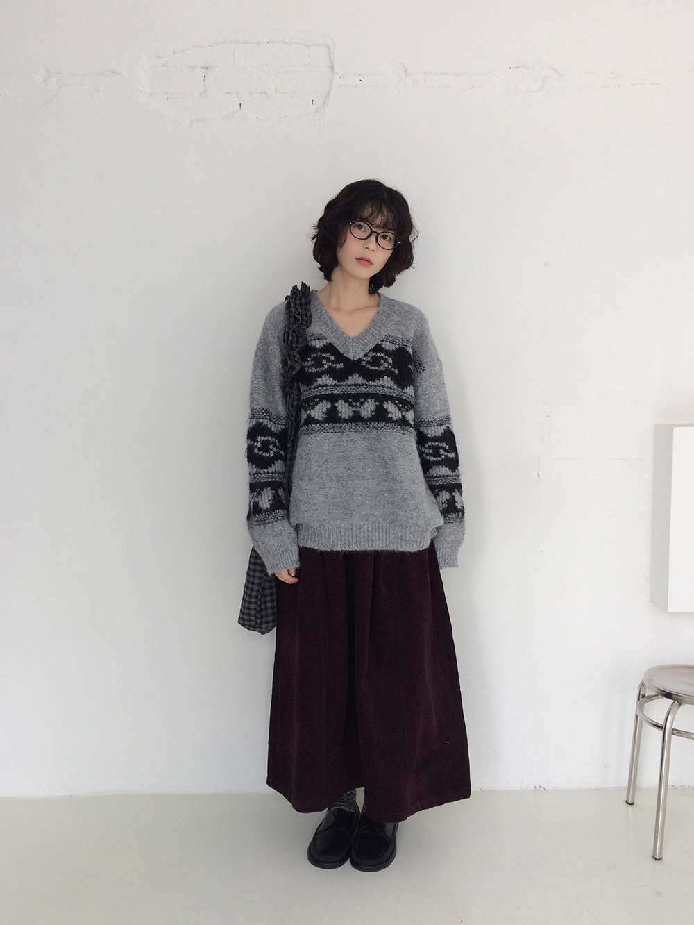 코트 모델 착용 이미지-S1L49