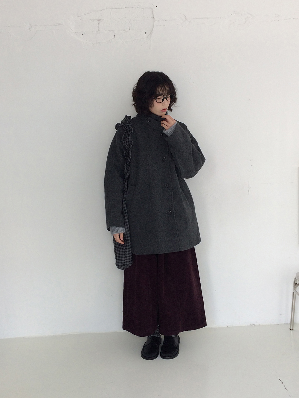 코트 모델 착용 이미지-S1L40