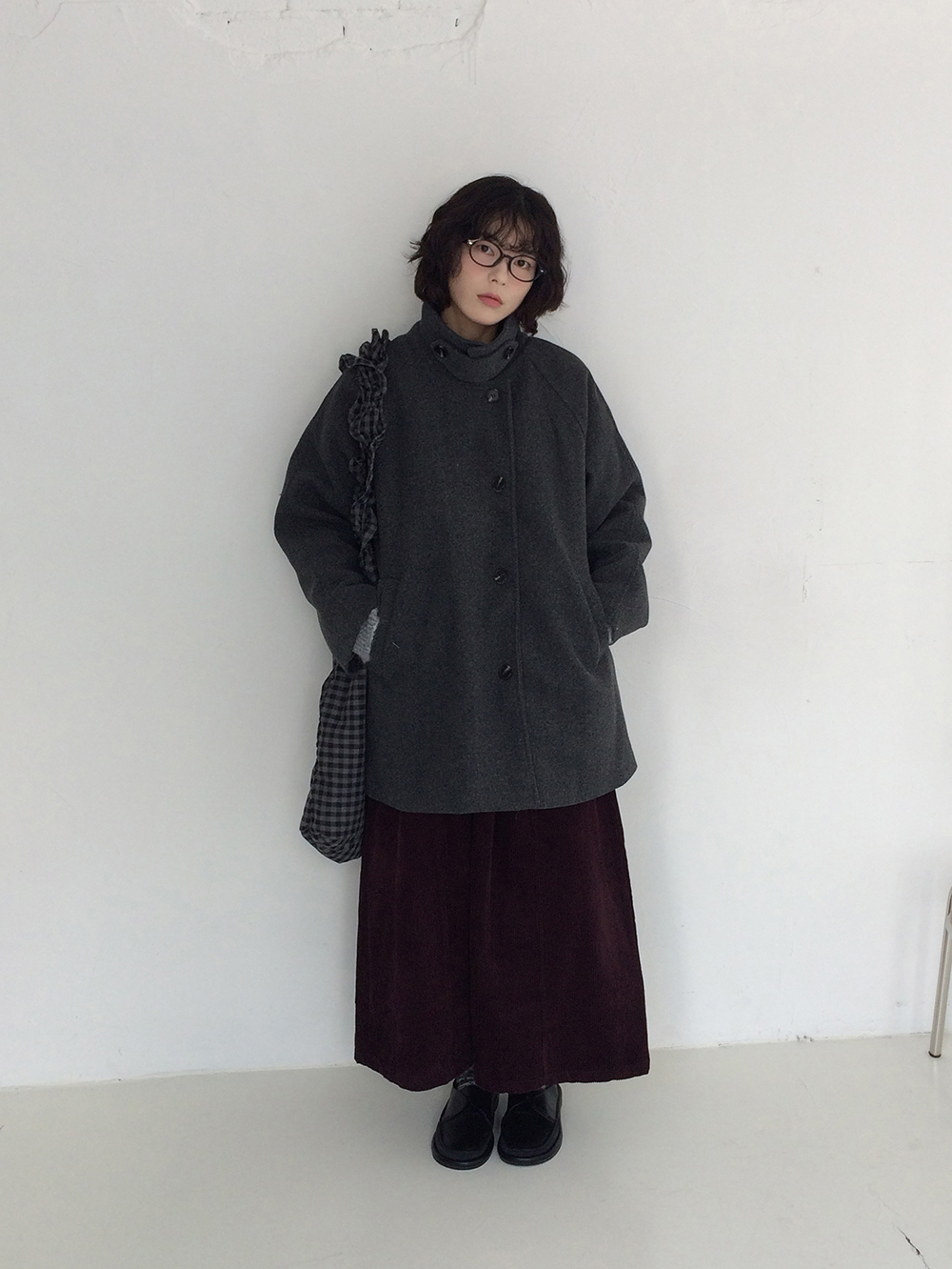 코트 모델 착용 이미지-S1L35