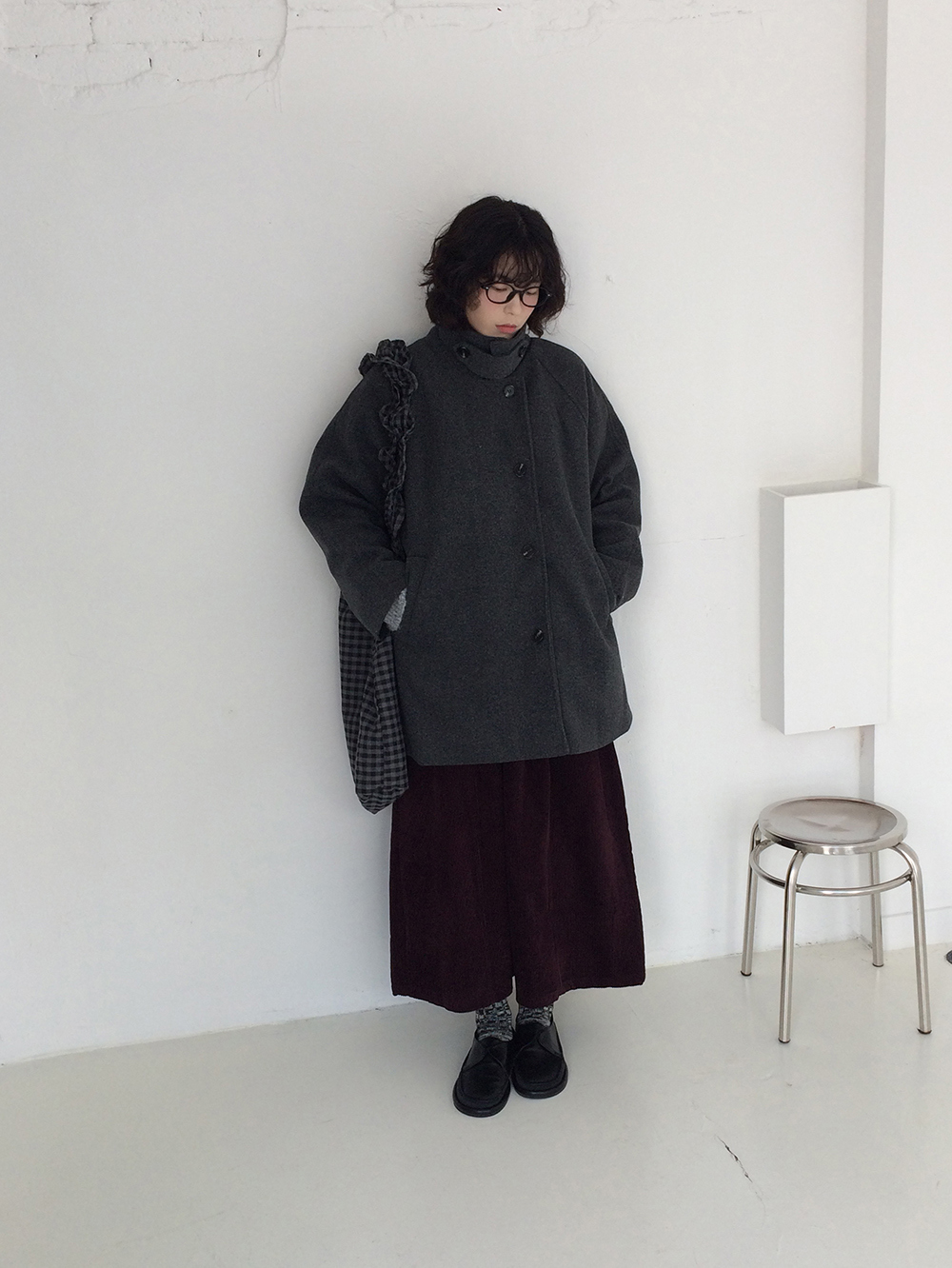 코트 모델 착용 이미지-S1L32