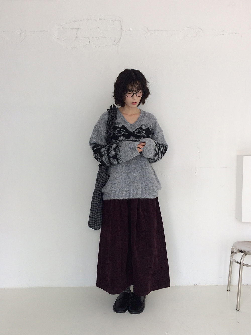 코트 모델 착용 이미지-S1L50