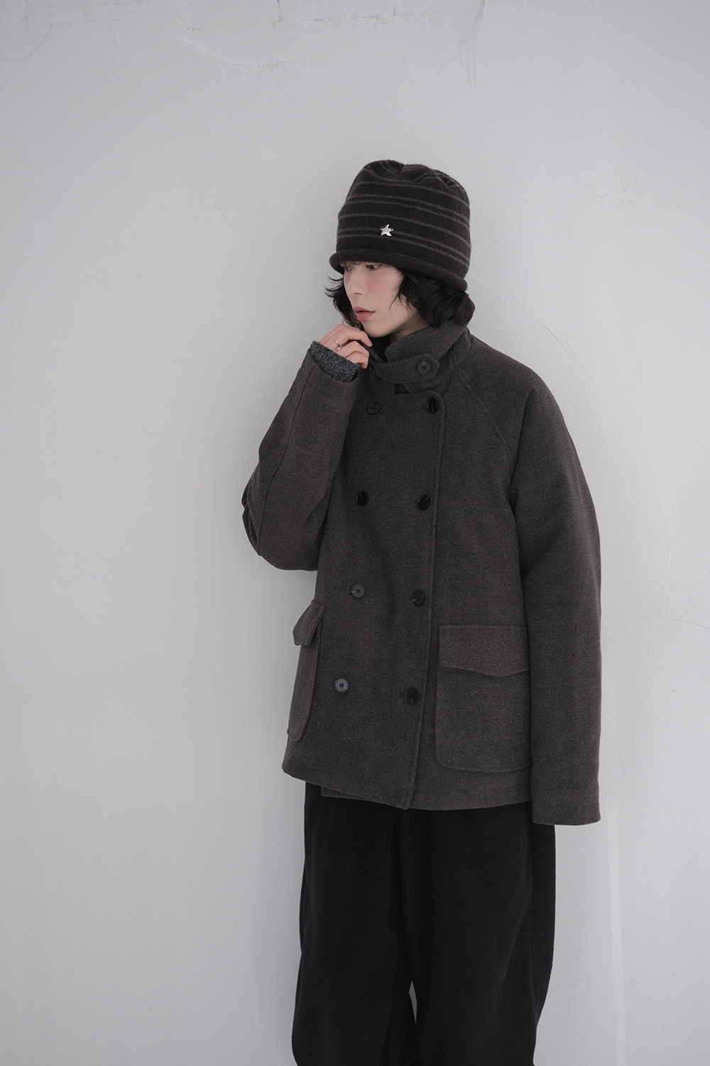 코트 모델 착용 이미지-S1L61