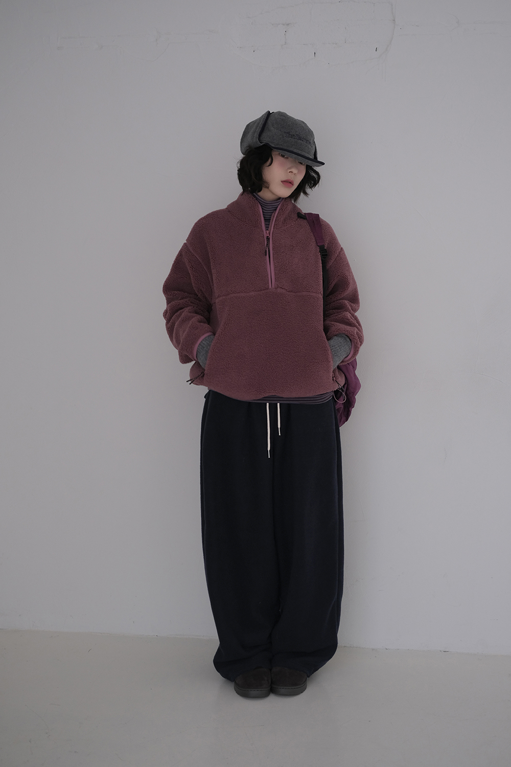 긴팔 티셔츠 모델 착용 이미지-S1L32