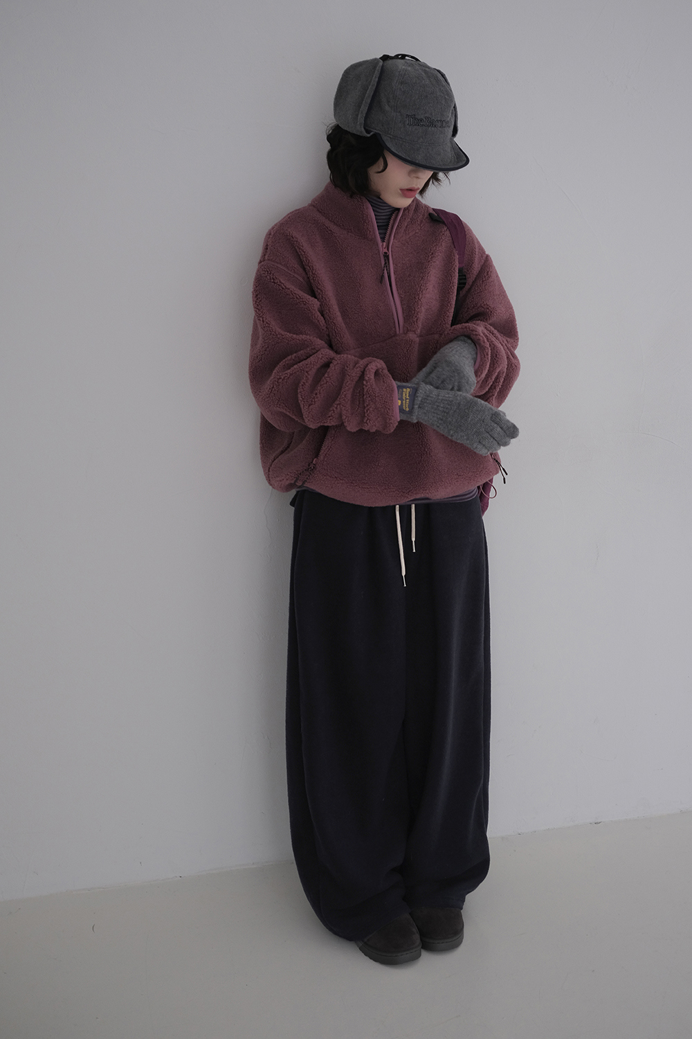 긴팔 티셔츠 모델 착용 이미지-S1L34