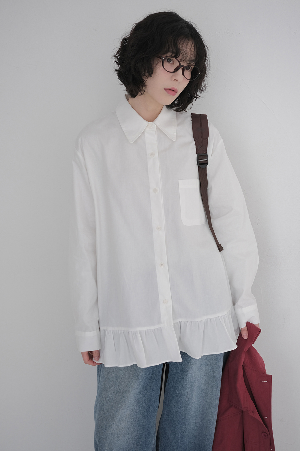 블라우스 모델 착용 이미지-S1L42