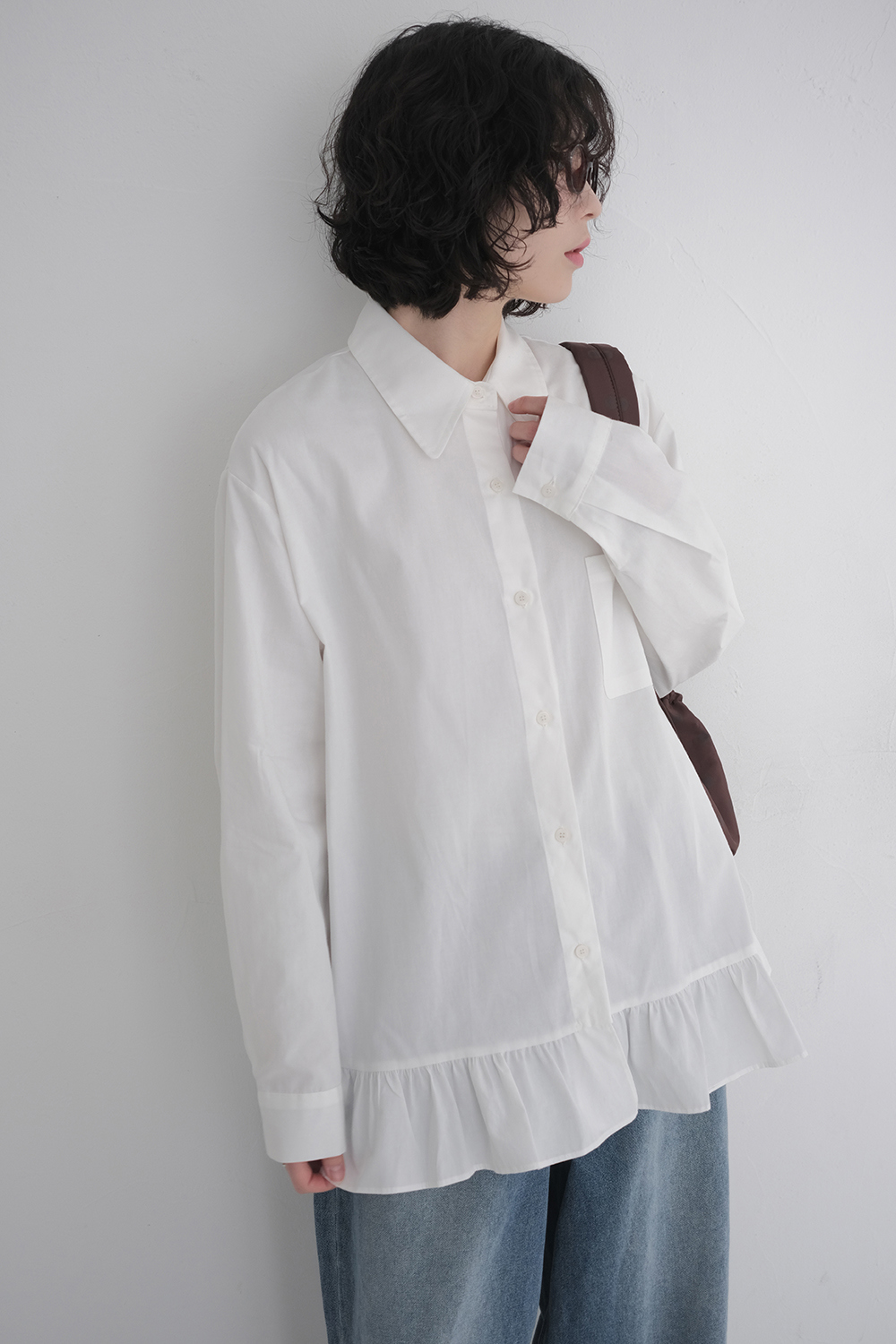 블라우스 모델 착용 이미지-S1L45