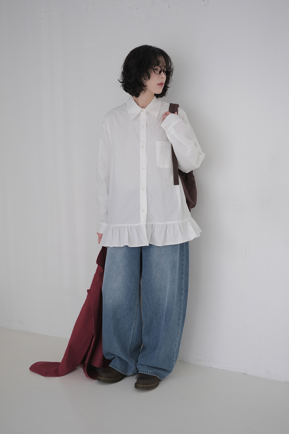 블라우스 모델 착용 이미지-S1L50