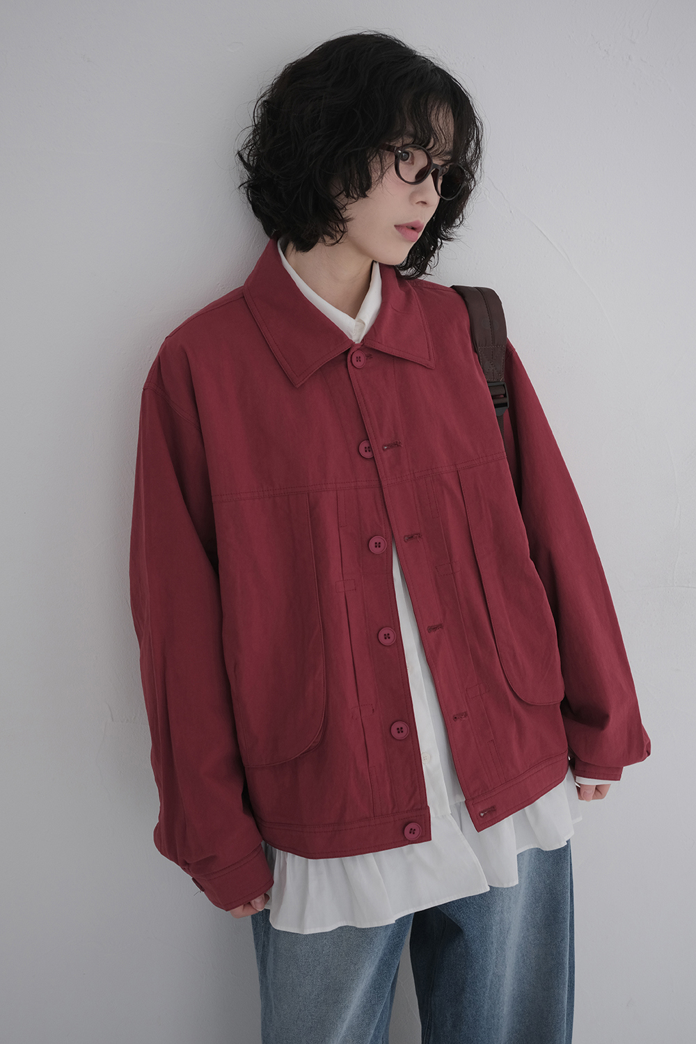 블라우스 모델 착용 이미지-S1L53