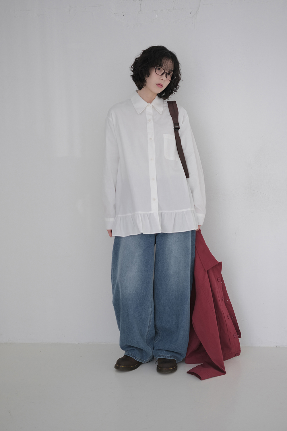 블라우스 모델 착용 이미지-S1L46