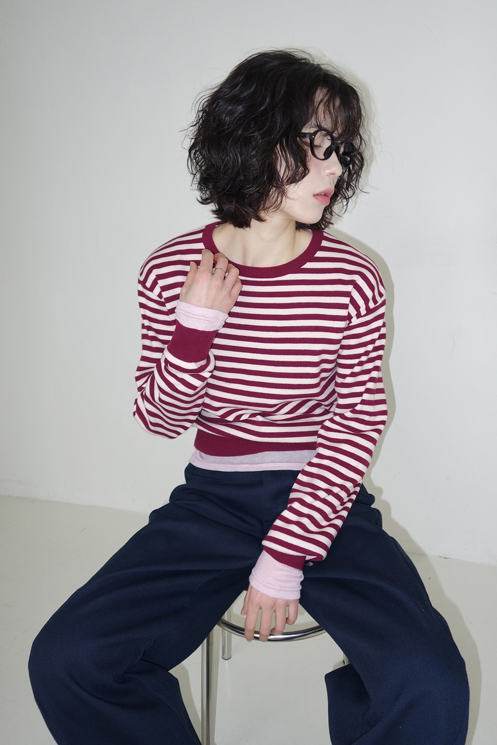 바지 모델 착용 이미지-S2L44