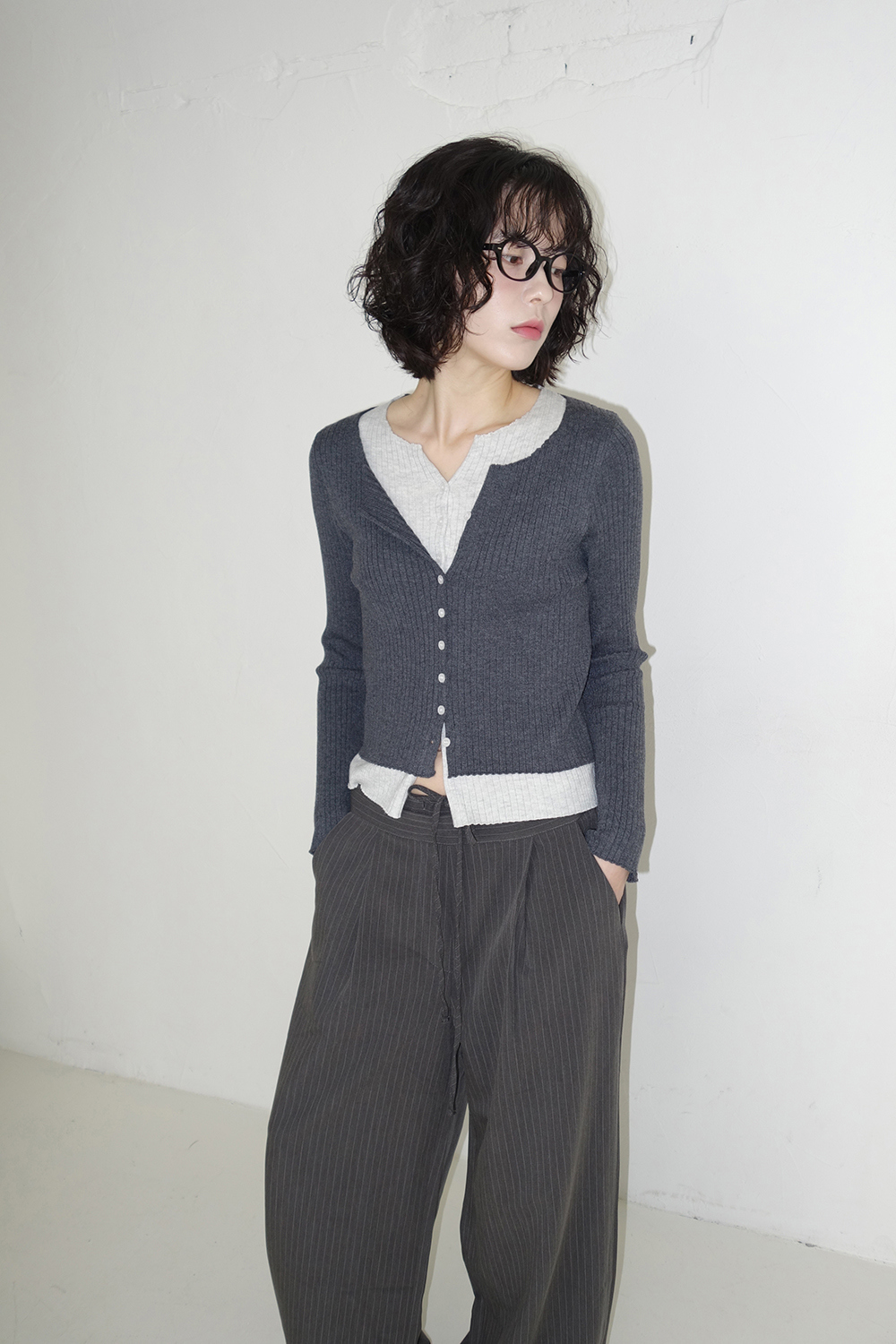 카디건 모델 착용 이미지-S1L71