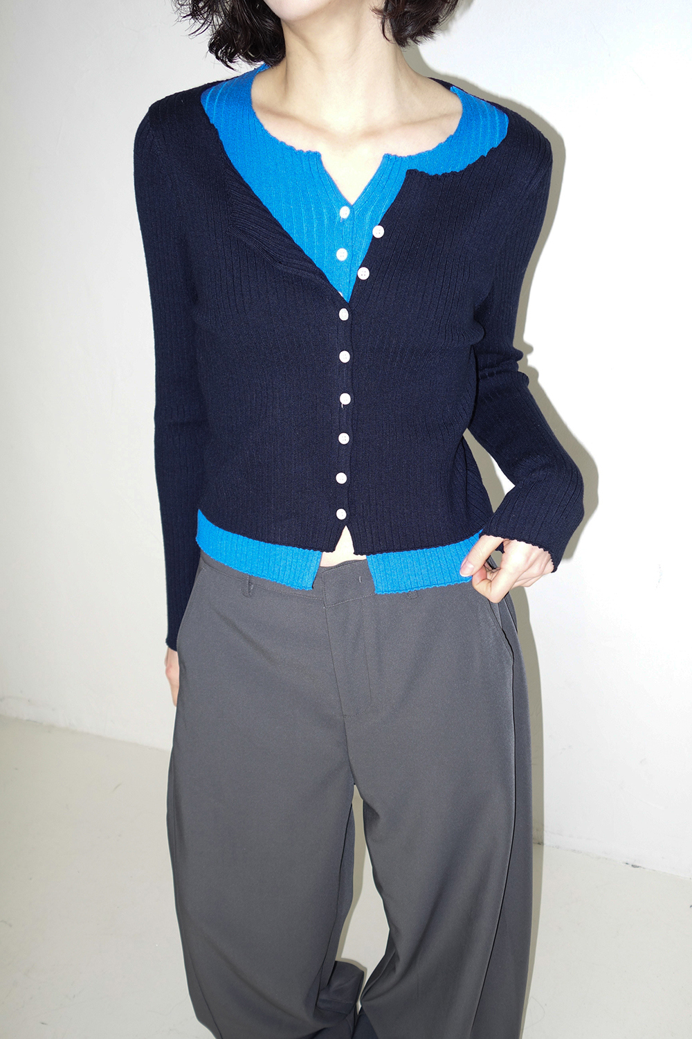 카디건 모델 착용 이미지-S1L41