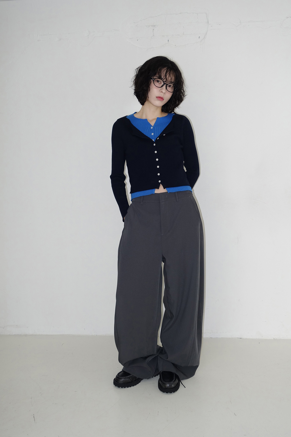 카디건 모델 착용 이미지-S1L33