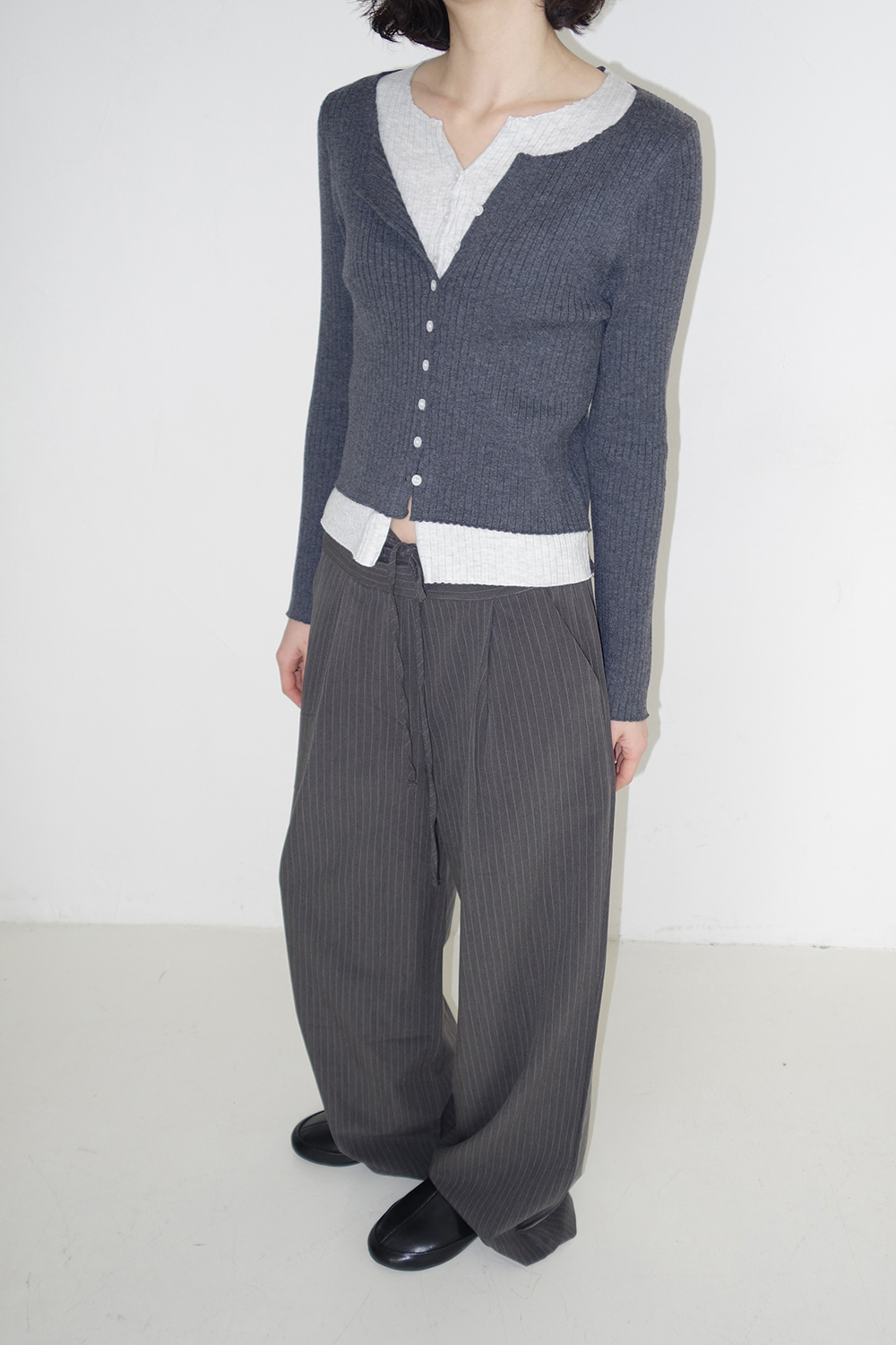 카디건 모델 착용 이미지-S1L74