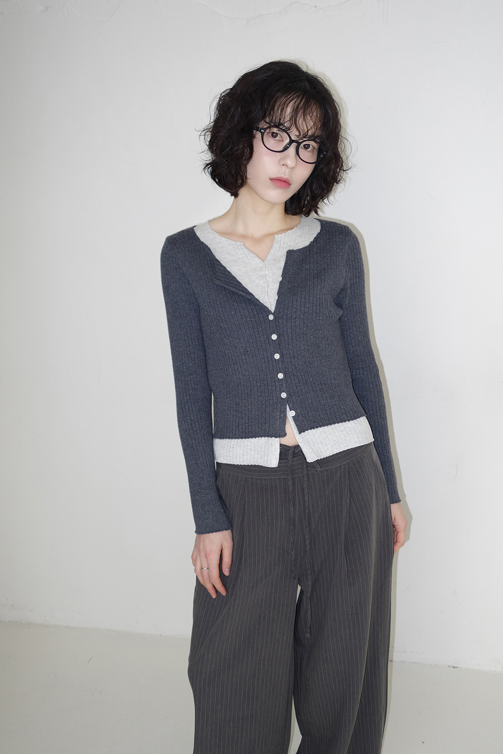 카디건 모델 착용 이미지-S1L70