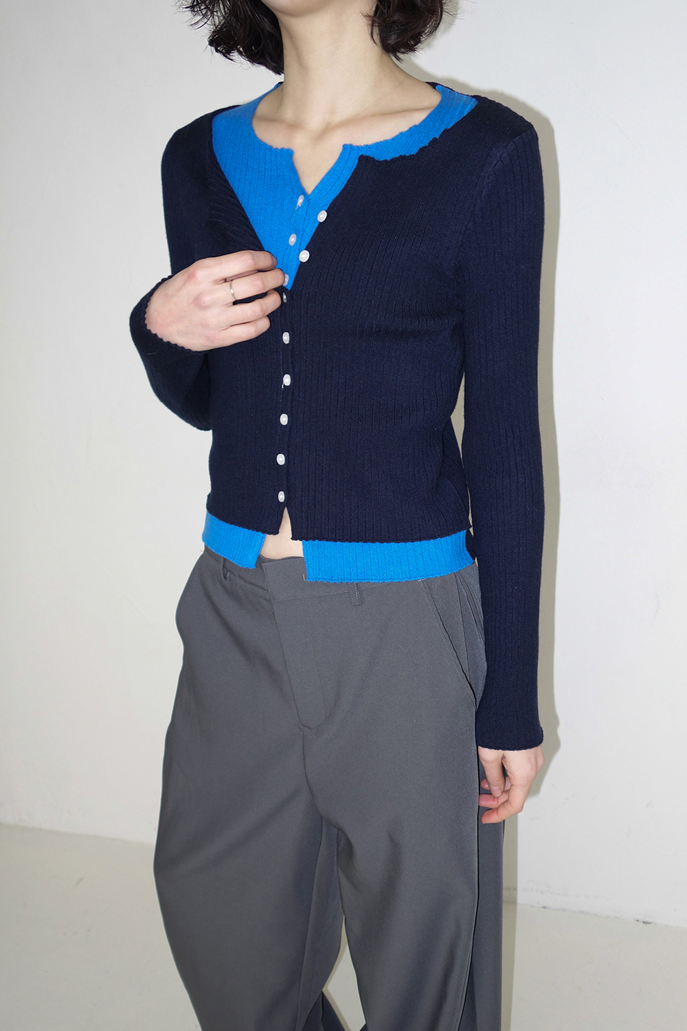 카디건 모델 착용 이미지-S1L63