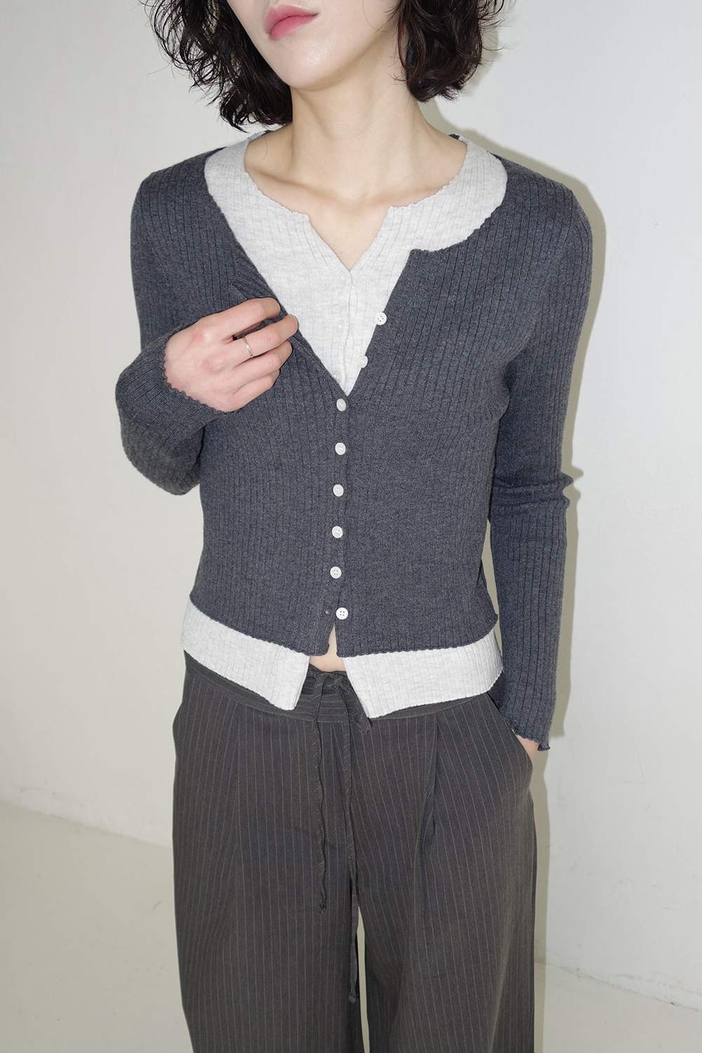 카디건 모델 착용 이미지-S1L55