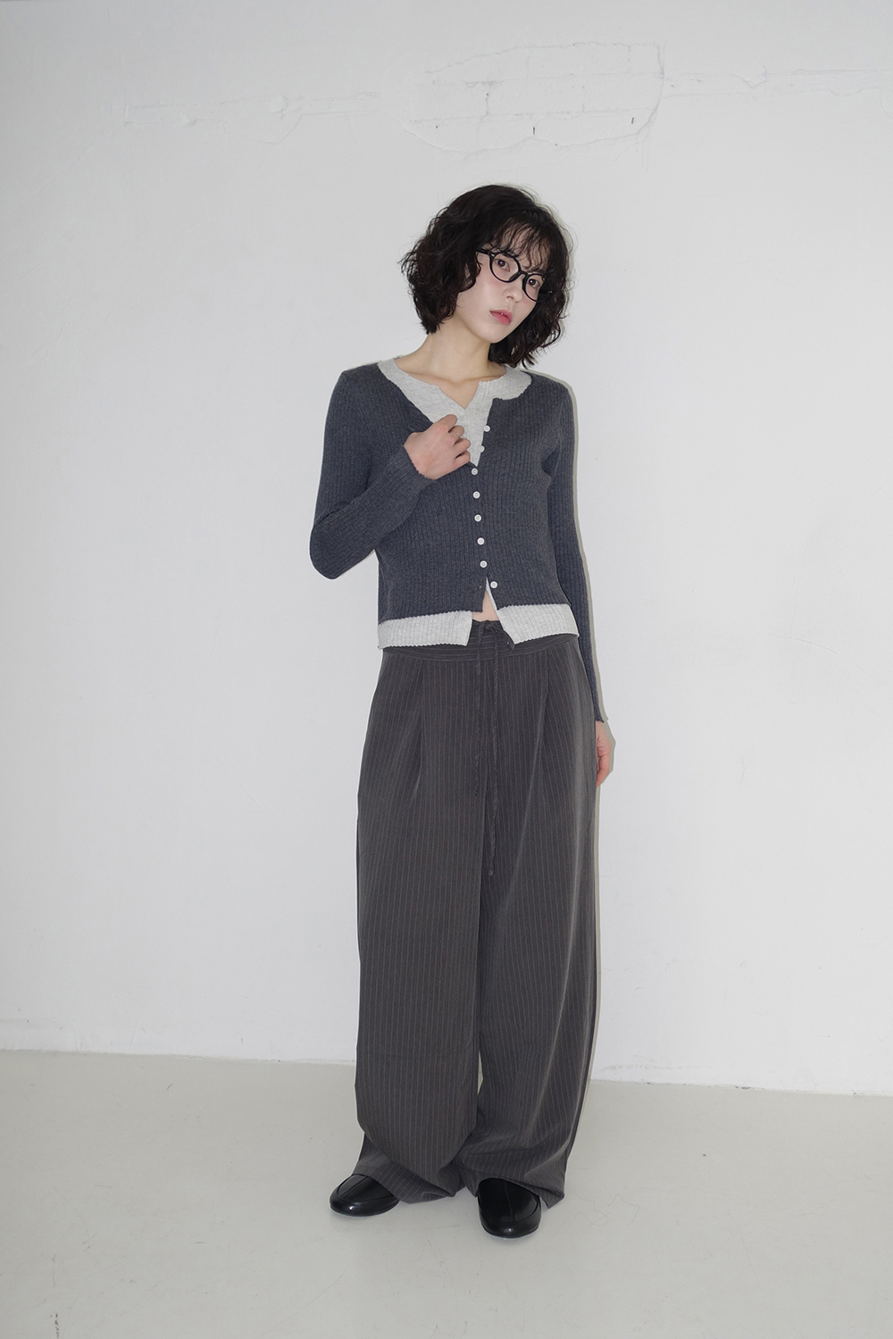 카디건 모델 착용 이미지-S1L59