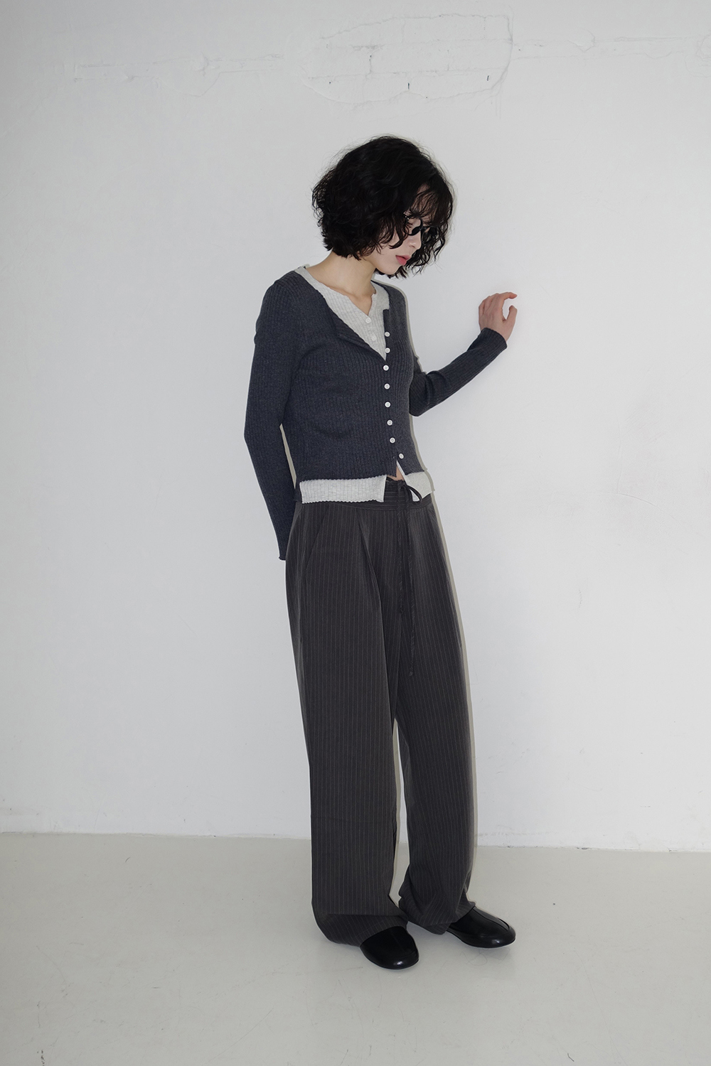 카디건 모델 착용 이미지-S1L65