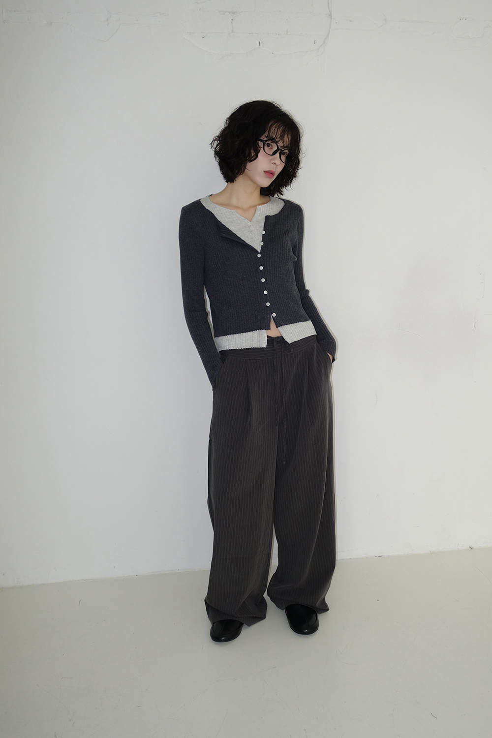 카디건 모델 착용 이미지-S1L69