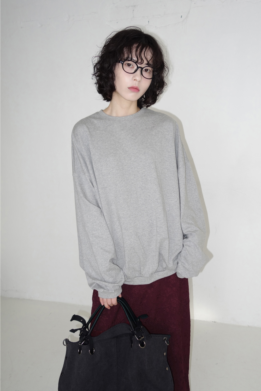 롱 스커트 모델 착용 이미지-S2L34