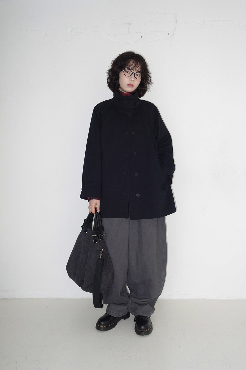 코트 모델 착용 이미지-S1L40