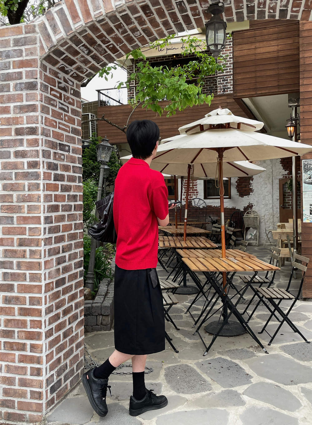 미니 스커트 모델 착용 이미지-S2L12