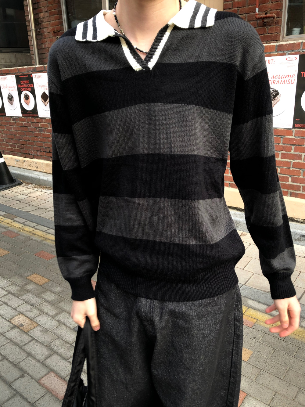 長袖 T 卹模特兒穿著圖片 - S1L32