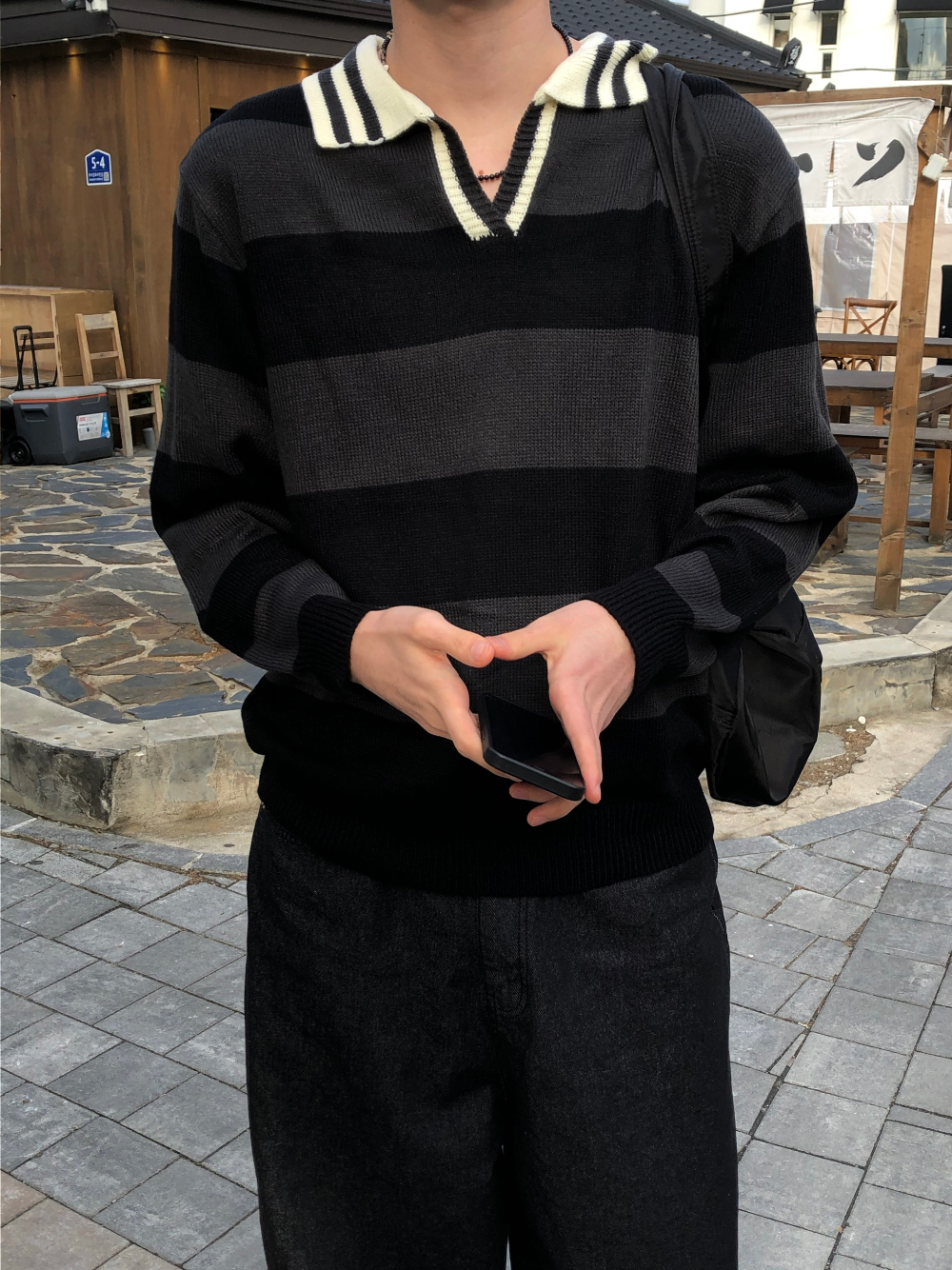 長袖 T 卹模特兒穿著圖片 - S1L31