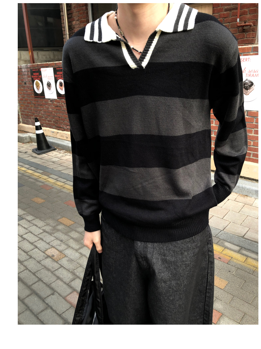 長袖 T 卹模特兒穿著圖片 - S1L17