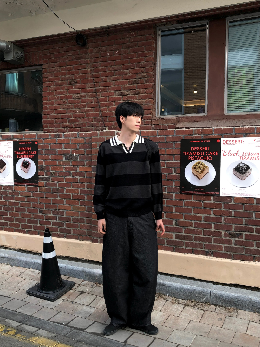 長袖 T 卹模特兒穿著圖片 - S1L20