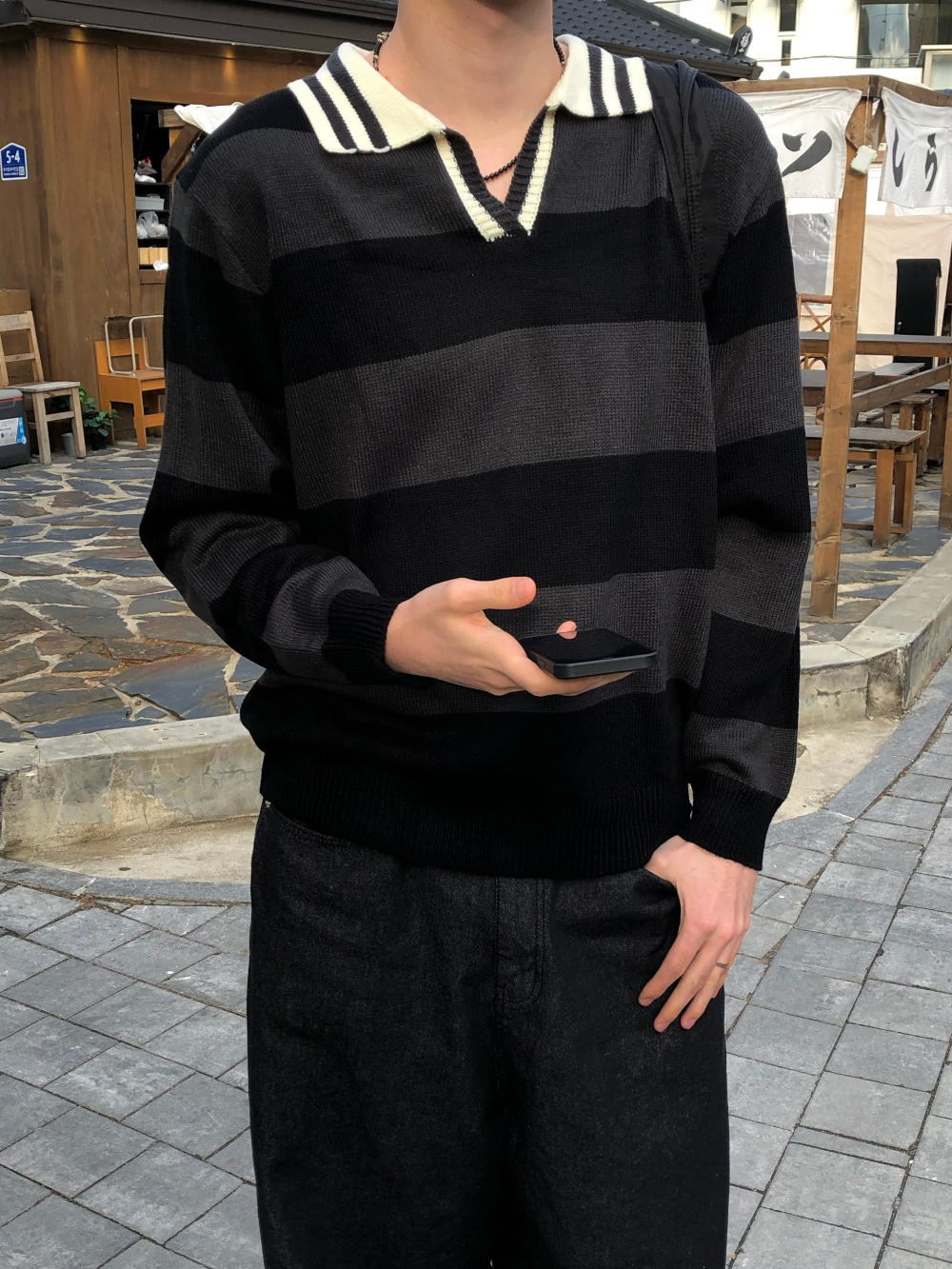 長袖 T 卹模特兒穿著圖片 - S1L26