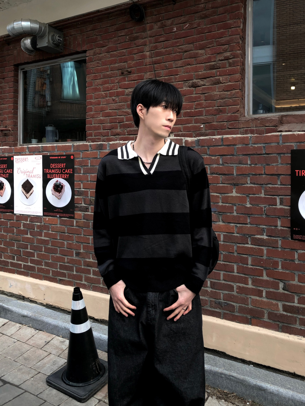 長袖 T 卹模特兒穿著圖片 - S1L23