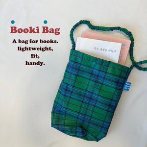 부키백 💚  책 들고 다니기 좋은 손가방 미니가방 체크무늬 귀여운 가방