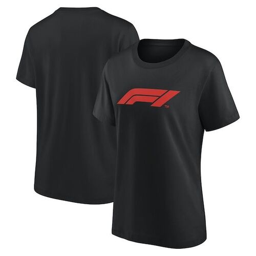포뮬러 1 머천다이징 파나틱스 브랜드 여성 프라이머리 로고 티셔츠 - 블랙 / Formula 1