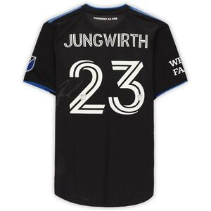 Florian Jungwirth San Jose Earthakes Fanatics 정통 사인 매치-2020 MLS 시즌부터 23 Black Jersey / 윌리스포츠 어센틱