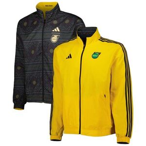 자메이카 국가대표 아디다스 2023 온필드 앤섬 리버서블 풀집 자켓 - 옐로우 / adidas