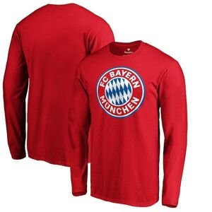 바이에른 뮌헨 파나틱스 브랜드 공식 로고 긴팔 티셔츠 - 레드 / 윌리스포츠 어센틱