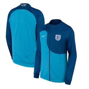 잉글랜드 여자 대표팀 나이키 2003 아카데미 프로 앤섬 라글란 퍼포먼스 풀집 자켓 - 블루 / Nike