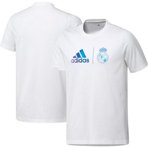 레알 마드리드 아디다스 남성 그래픽 티셔츠 - 화이트 / adidas
